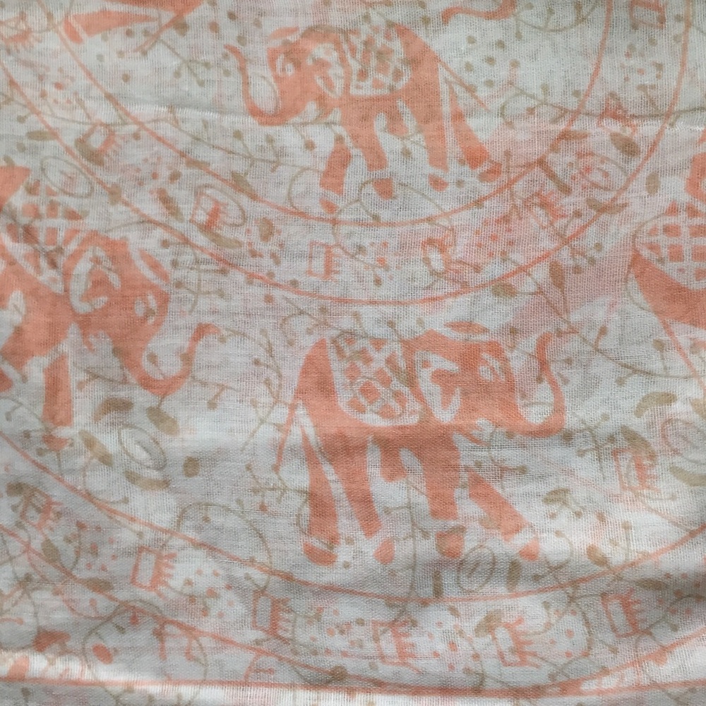 Lightweight boho elephant scarf / wrap / sarong